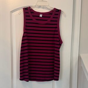 Old Navy Women’s Size XXL Striped Sleeveless Top - Black and Pink